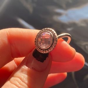 Pandora Ring with Pink Gem